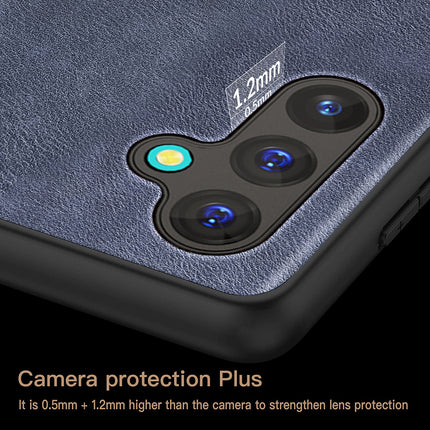 Kapa Tux Leather Back Cover for Samsung Galaxy A55 (5G) | Slim Shockproof Camera Protection Bumper Case (Blue)