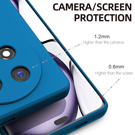 Kapa Matte Protective Lens Flexible Back Cover for Honor X9C 5G | Slim Silicone with Soft Lining Shockproof Full Body Bumper Case (Blue)