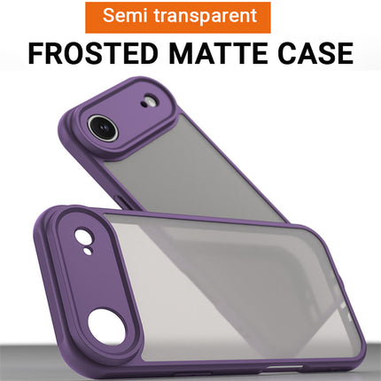 Kapa Shield Frosted Acrylic Back Cover for Apple iPhone 17 Air| Hard Slim Inbuilt Camera Lens Cover Protection Shock Proof Case (Purple Sides)