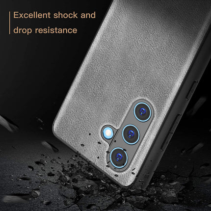 Kapa Tux Leather Back Cover for Samsung Galaxy A55 (5G) | Slim Shockproof Camera Protection Bumper Case (Grey)