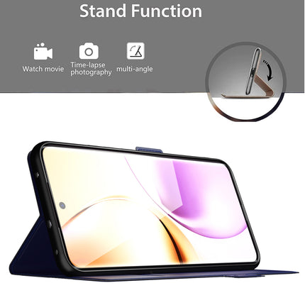 Kapa Noble Slim Magnetic Leather Flip Case Cover for Realme 14 Pro+ (Plus) 5G | Card Holder Stand Flip Wallet Case (Blue)