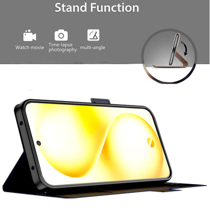 Kapa Noble Slim Magnetic Leather Flip Case Cover for Vivo X200 FE 5G | Card Holder Stand Flip Wallet Case (Black) - Mobizang