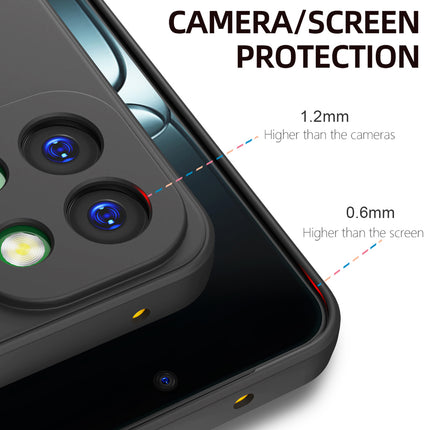 Kapa Matte Protective Lens Flexible Back Cover for OnePlus 13S | Slim Silicone with Soft Lining Shockproof Full Body Bumper Case (Black)