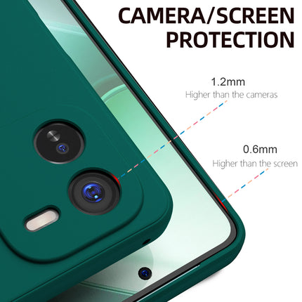 Kapa Matte Protective Lens Flexible Back Cover for IQOO Z9X | Slim Silicone with Soft Lining Shockproof Full Body Bumper Case (Green) - Mobizang