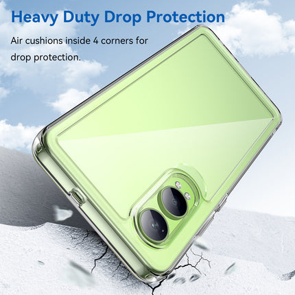 Kapa Unicorn Acrylic Clear Back Cover For OnePlus Nord CE 4 Lite | Slim Shockproof [Military Grade Protection] Hybrid Bumper Case (Clear Sides)
