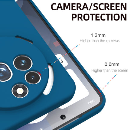 Kapa Matte Protective Lens Flexible Back Cover for Nothing Phone 3A Pro | Slim Silicone with Soft Lining Shockproof Full Body Bumper Case (Blue)