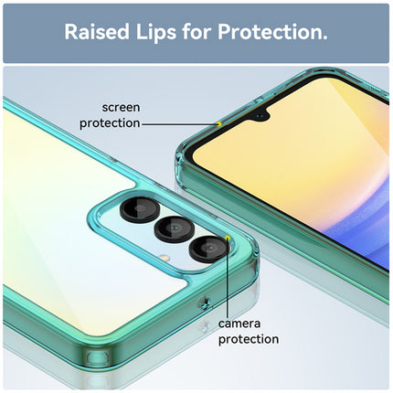 Kapa Unicorn Acrylic Clear Back Cover For Samsung Galaxy A16 | Slim Shockproof [Military Grade Protection] Hybrid Bumper Case (Blue Sides)