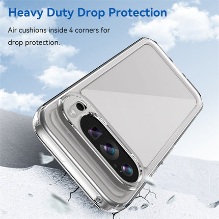 Kapa Unicorn Acrylic Clear Back Cover For Pixel 9 PRO | Slim Shockproof [Military Grade Protection] Hybrid Bumper Case (Clear Sides)