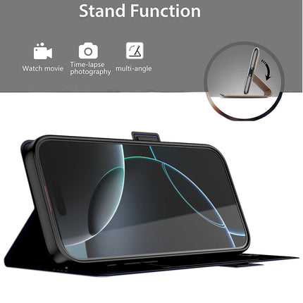 Kapa Noble Slim Magnetic Leather Flip Case Cover for Apple iPhone 17 | Card Holder Stand Flip Wallet Case (Black) - Mobizang