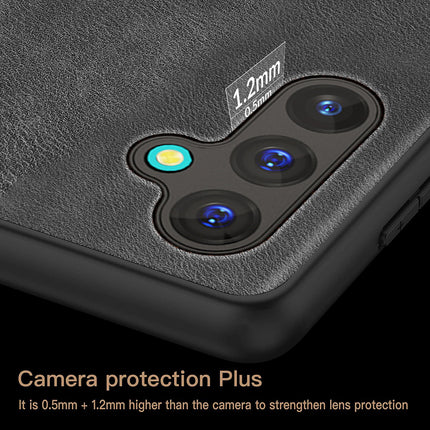 Kapa Tux Leather Back Cover for Samsung Galaxy A35 (5G) | Slim Shockproof Camera Protection Bumper Case (Black) - Mobizang