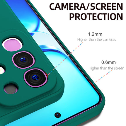 Kapa Matte Protective Lens Flexible Back Cover for Iqoo Z10x 5G / Vivo T4x 5G | Slim Silicone with Soft Lining Shockproof Full Body Bumper Case (Green)