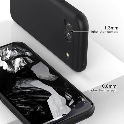 Kapa Matte Protective Lens Flexible Back Cover for Google Pixel 8A | Slim Silicone with Soft Lining Shockproof Full Body Bumper Case (Black)