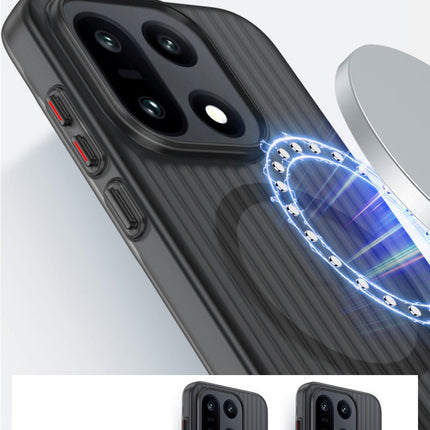Kapa Wave Magnetic Frosted Grip Back Cover for OnePlus 15 | [MagSafe Compatible] Wireless charging, Slim, Metal Buttons Matte Finish Back Case (Grey)
