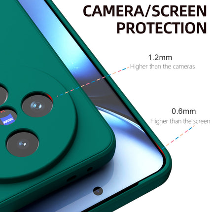 Kapa Matte Protective Lens Flexible Back Cover for Vivo X200 (5G) | Slim Silicone with Soft Lining Shockproof Full Body Bumper Case (Green)