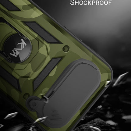 Kapa Tank Back Cover for Apple iPhone 17 Air | Inbuilt Ring + Slider Shockproof Lens Protection Bumper Back Case (Green)