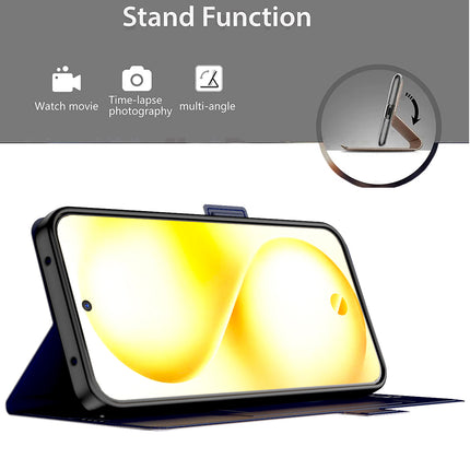 Kapa Noble Slim Magnetic Leather Flip Case Cover for Vivo X200 FE 5G | Card Holder Stand Flip Wallet Case (Blue)