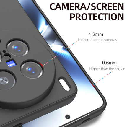 Kapa Matte Protective Lens Flexible Back Cover for Vivo X200 Ultra | Slim Silicone with Soft Lining Shockproof Full Body Bumper Case (Black)