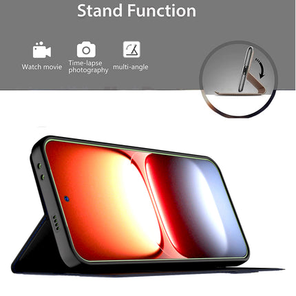 Kapa Noble Slim Magnetic Leather Flip Case Cover for IQOO 15 5G | Card Holder Stand Flip Wallet Case (Black)