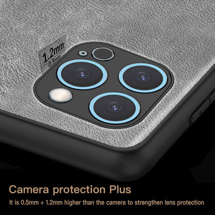 Kapa Tux Leather Back Cover for Apple iPhone 16 Pro | Slim Shockproof Camera Protection Bumper Case (Grey)