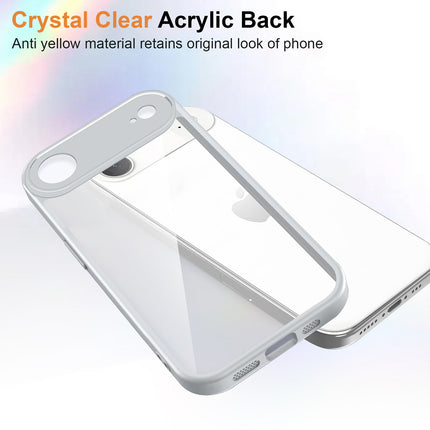 Kapa Hawkeye Clear Slim Tough Back Cover for Apple iPhone 17 Air | Camera Lens Protector Anti Yellow Shockproof Clear Hybrid Case Cover (Grey) - Mobizang