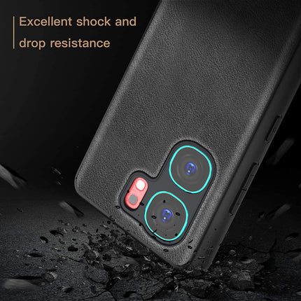 Kapa Tux Leather Back Cover for IQOO Neo 9 Pro | Slim Shockproof Camera Protection Bumper Case (Black)