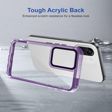 Kapa Warrior Acrylic Clear Back Cover For OnePlus Nord CE 5 | Slim Shockproof [Military Grade Protection] Hybrid Bumper Case (Purple Sides)