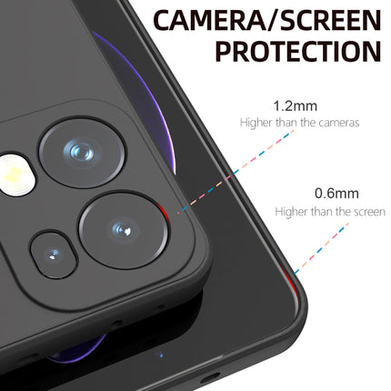 Kapa Matte Protective Lens Flexible Back Cover for Oppo Reno 13 Pro | Slim Silicone with Soft Lining Shockproof Full Body Bumper Case (Black)