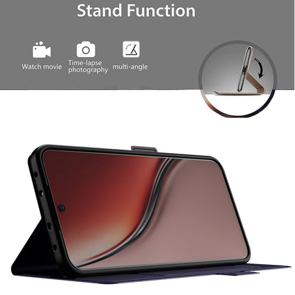 Kapa Noble Slim Magnetic Leather Flip Case Cover for Realme P3 Ultra | Card Holder Stand Flip Wallet Case (Blue)