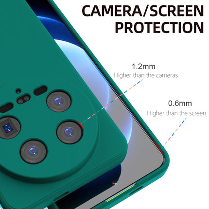 Kapa Matte Protective Lens Flexible Back Cover for Xiaomi 14 ULTRA (5G) | Slim Silicone with Soft Lining Shockproof Full Body Bumper Case (Green)