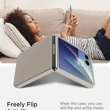 Kapa Ultra Thin Back Case for Samsung Galaxy Flip7 / Z Flip 7 | Full Body Protection Hard Back Cover (Titanium)