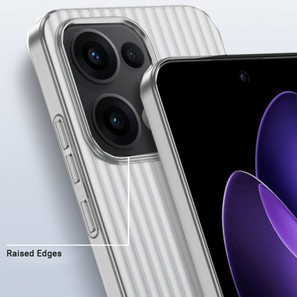 Kapa Matte Wave Grip Back Cover for Oppo Reno 13 Pro 5G | Ultra Slim [With Metal Buttons] Frosted Back Case (White) - Mobizang