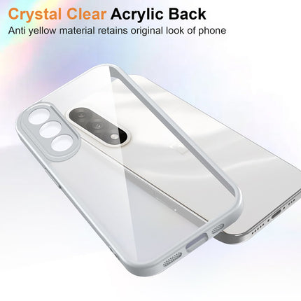 Kapa Hawkeye Clear Slim Tough Back Cover for OnePlus Nord 5 | Camera Lens Protector Anti Yellow Shockproof Clear Hybrid Case Cover (Grey Sides)