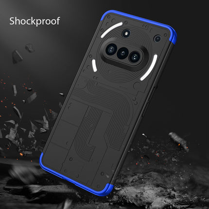 Kapa Double Dip Full 360 Protection Back Case Cover for Nothing Phone 3A 5G (Black,Blue) - Mobizang
