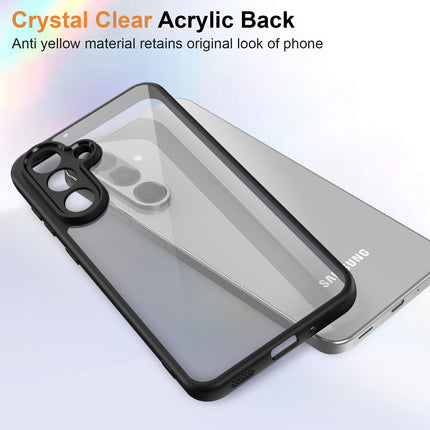 Kapa Hawkeye Clear Slim Tough Back Cover for Samsung Galaxy M56 | Camera Lens Protector Anti Yellow Shockproof Clear Hybrid Case Cover (Black) - Mobizang