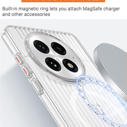 Kapa Matte Magnetic Wave Grip Back Cover for OnePlus 12 | [MagSafe Compatible] Wireless charging, Slim, Metal Buttons, Frosted Back Case (White) - Mobizang