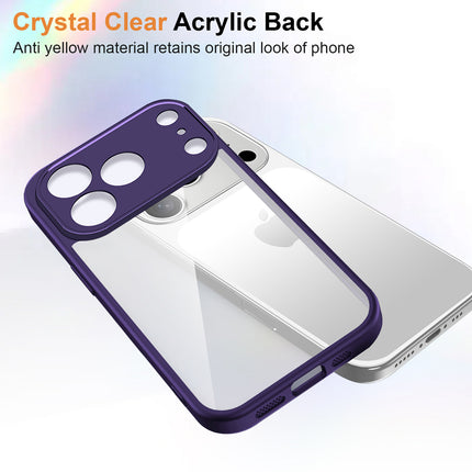 Kapa Hawkeye Clear Slim Tough Back Cover for Apple iPhone 17 Pro | Camera Lens Protector Anti Yellow Shockproof Clear Hybrid Case Cover (Purple)