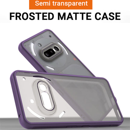 Kapa Shield Frosted Acrylic Back Cover for Nothing Phone 3A 5G| Hard Slim Inbuilt Camera Lens Cover Protection Shock Proof Bumper Case (Purple)