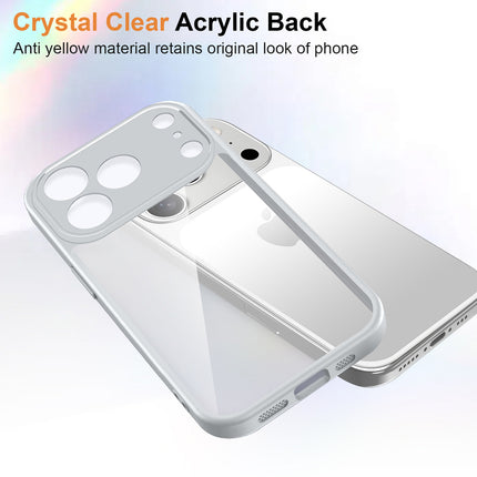 Kapa Hawkeye Clear Slim Tough Back Cover for Apple iPhone 17 Pro | Camera Lens Protector Anti Yellow Shockproof Clear Hybrid Case Cover (Grey)