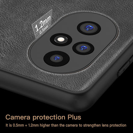 Kapa Tux Leather Back Cover for Honor 200 (5G) | Slim Shockproof Camera Protection Bumper Case (Black)