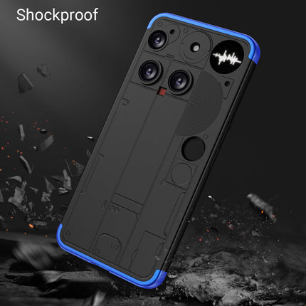 Kapa Double Dip Full 360 Protection Back Case Cover for Nothing Phone 3 5G (Blue,Black)