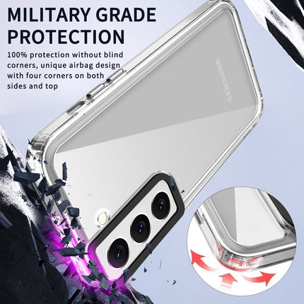 Kapa Warrior Acrylic Clear Back Cover For Samsung Galaxy S23 | Slim Shockproof [Military Grade Protection] Hybrid Bumper Case (Clear Sides)