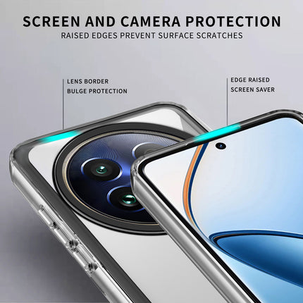 Kapa Warrior Acrylic Clear Back Cover For Realme 13 PRO / 13 PRO PLUS | Slim Shockproof [Military Grade Protection] Hybrid Bumper Case (Transparent Sides)