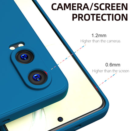 Kapa Matte Protective Lens Flexible Back Cover for OnePlus Nord CE 4 Lite | Slim Silicone with Soft Lining Shockproof Full Body Bumper Case (Blue) - Mobizang