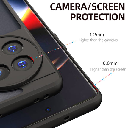 Kapa Hawkeye Clear Back Cover for OnePlus 13R | Camera Lens Protector Shockproof Slim Clear Case Cover (Black Sides) - Mobizang