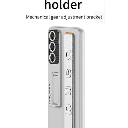 Kapa Ultra Thin Band + Stand Back Case for Samsung S25 | Slim Camera Lens Protection Cover with Kickstand (Silver)