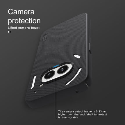 Kapa Super Frosted Shield Hard Back Case Cover for Nothing Phone 2A | Shockproof Anti-Scratch & Anti-Slip Dual Layer Tough Case (Black) - Mobizang