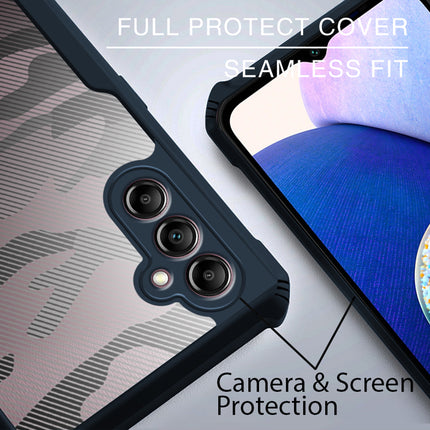Kapa Beetle Camouflage Back Cover for Samsung Galaxy M55 / F55 | [Military Grade Protection] Shock Proof Slim Hybrid Bumper Case (Blue)