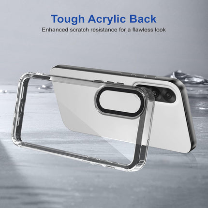 Kapa Warrior Acrylic Clear Back Cover For OnePlus Nord 5 | Slim Shockproof [Military Grade Protection] Hybrid Bumper Case (Grey Sides) - Mobizang