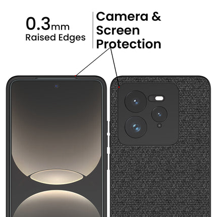 Kapa Soft Full Fabric Protective Back Case Cover for Realme GT 7 PRO | Shockproof Slim Hard Anti Slip Back Case (Black)