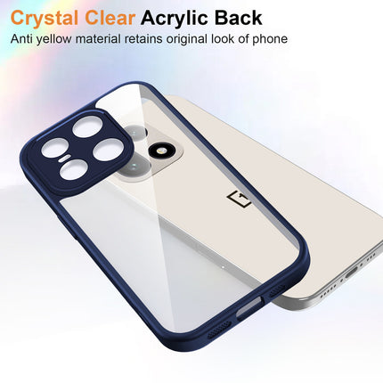 Kapa Hawkeye Clear Slim Tough Back Cover for OnePlus 15 | Camera Lens Protector Anti Yellow Shockproof Clear Hybrid Case Cover (Blue)